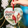 PresentsPrints, Cardinals Appear When Angels Are Near - Acrylic Heart Ornament CC18