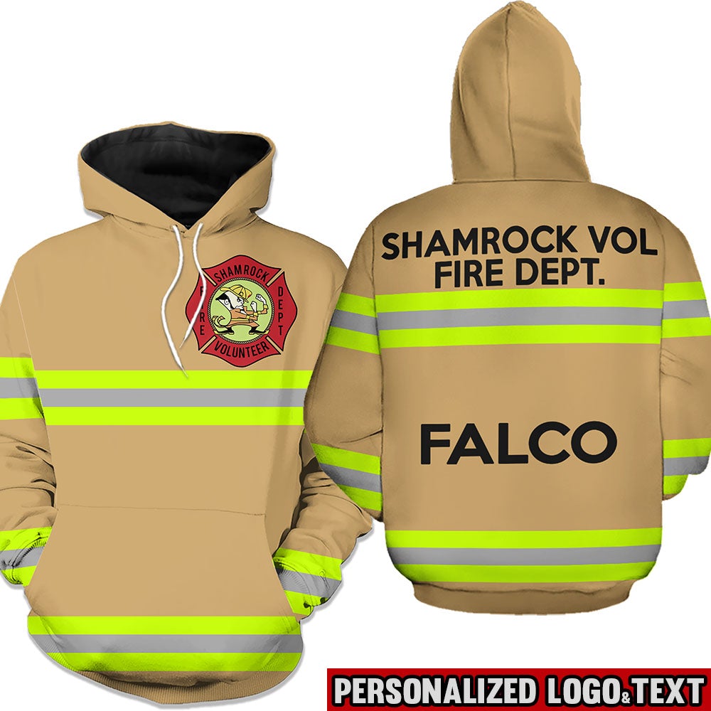 PresentsPrints, Firefighter Uniform Personalized Logo & Text 3D Hoodies