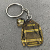 Firefighter Vest and Helmet Car Ornament - Firefighter Keychain