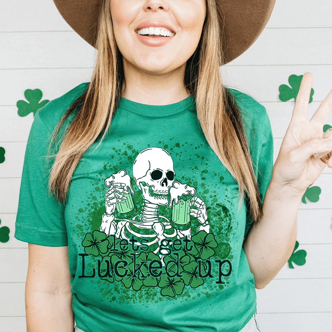 PresentsPrints, Let's Get Lucked Up Skull St Patrick's Day, Irish T-Shirt