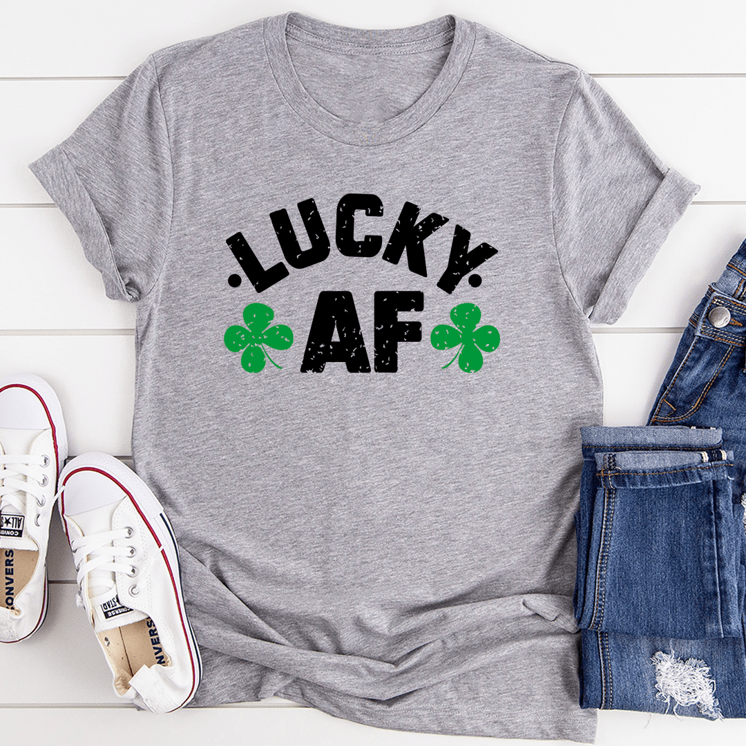 PresentsPrints, Lucky AF St Patrick's Day, Irish T-Shirt