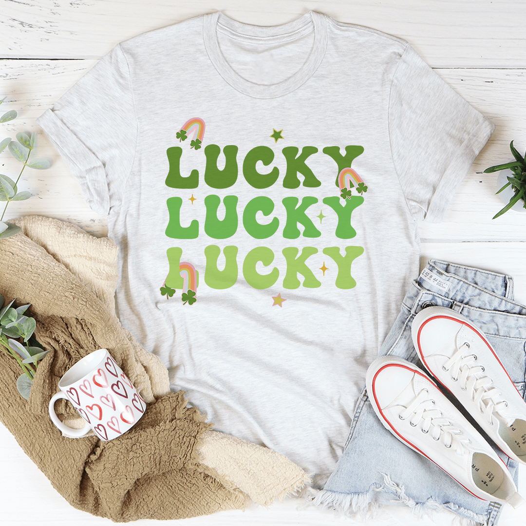 PresentsPrints, Lucky Retro Rainbow St Patrick's Day, Irish T-Shirt