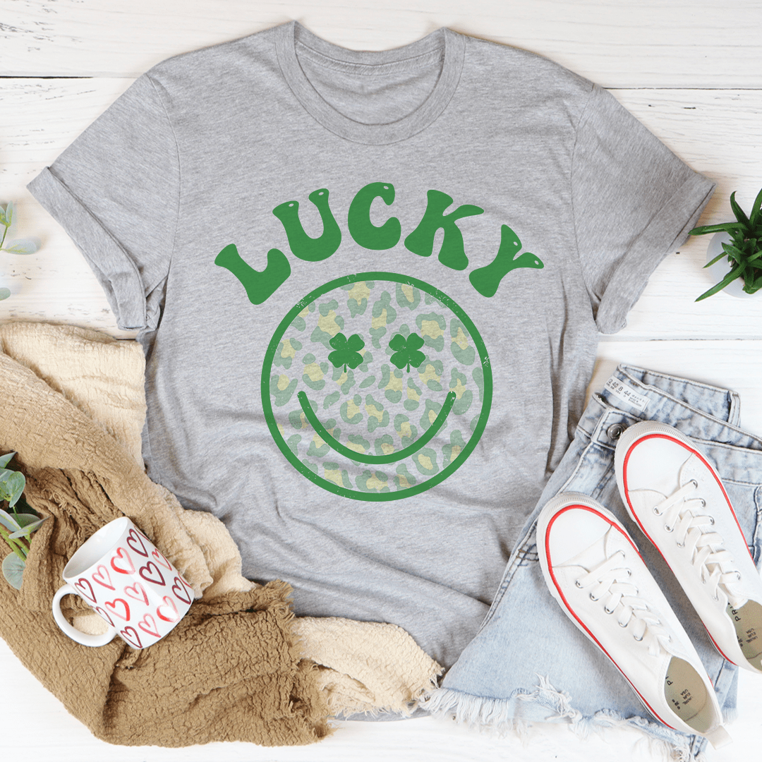 PresentsPrints, Lucky Smiley St Patrick's Day, Irish T-Shirt