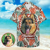 Custom Photo - Dog Lover Hawaiian Shirt - Floral Pattern