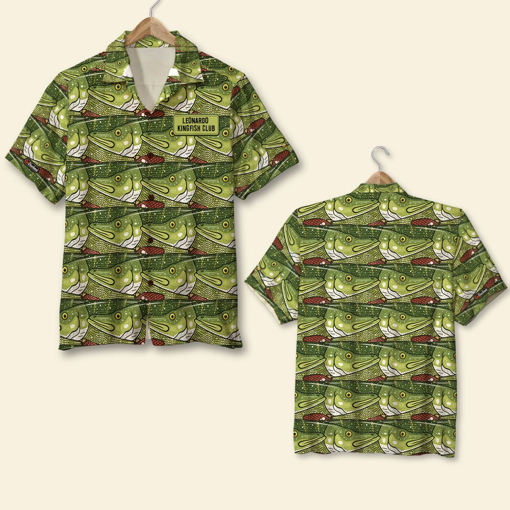 Custom Fishing Theme Hawaiian Shirt - Fishing Lake Collection