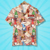 Personalized Book Lover Hawaiian Shirt - Hello My Name Is - Book and dwarf seamless pattern