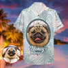 Custom Photo - Dog Lover Hawaiian Shirt - Floral Pattern