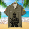 Veteran Hawaiian Shirt - Custom Military Branches - A Blank Check Payable, Soldier Front