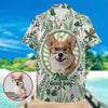 Custom Photo - Dog Lover Hawaiian Shirt - Floral Pattern 02