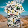 Motocross Duck Hawaiian Shirt - Dirt Bike and Fancy Duck Pattern