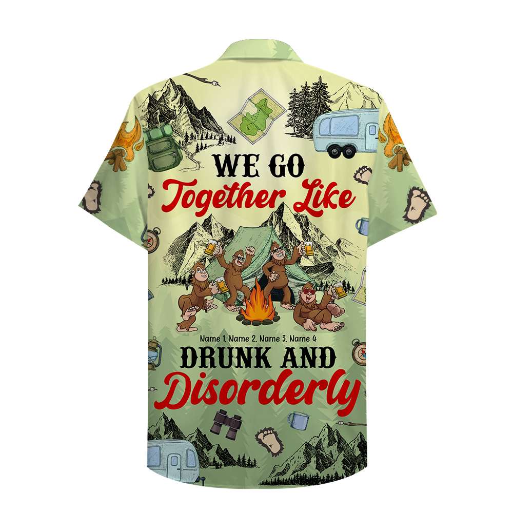 Camping We go together like drunk and disorderly Custom Hawaiian Shirt, Aloha Shirt