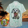 Custom Photo - Dog Lover Hawaiian Shirt - Paw Pattern