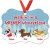PresentsPrints, Dachshund Wiener Wonderland Dog Personalized Christmas Acrylic Ornament