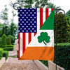 PresentsPrints, IRISH AMERICAN Garden Flag 12 inches x 18 inches Twin-Side Printing