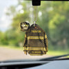 Firefighter Vest and Helmet Car Ornament - Firefighter Keychain