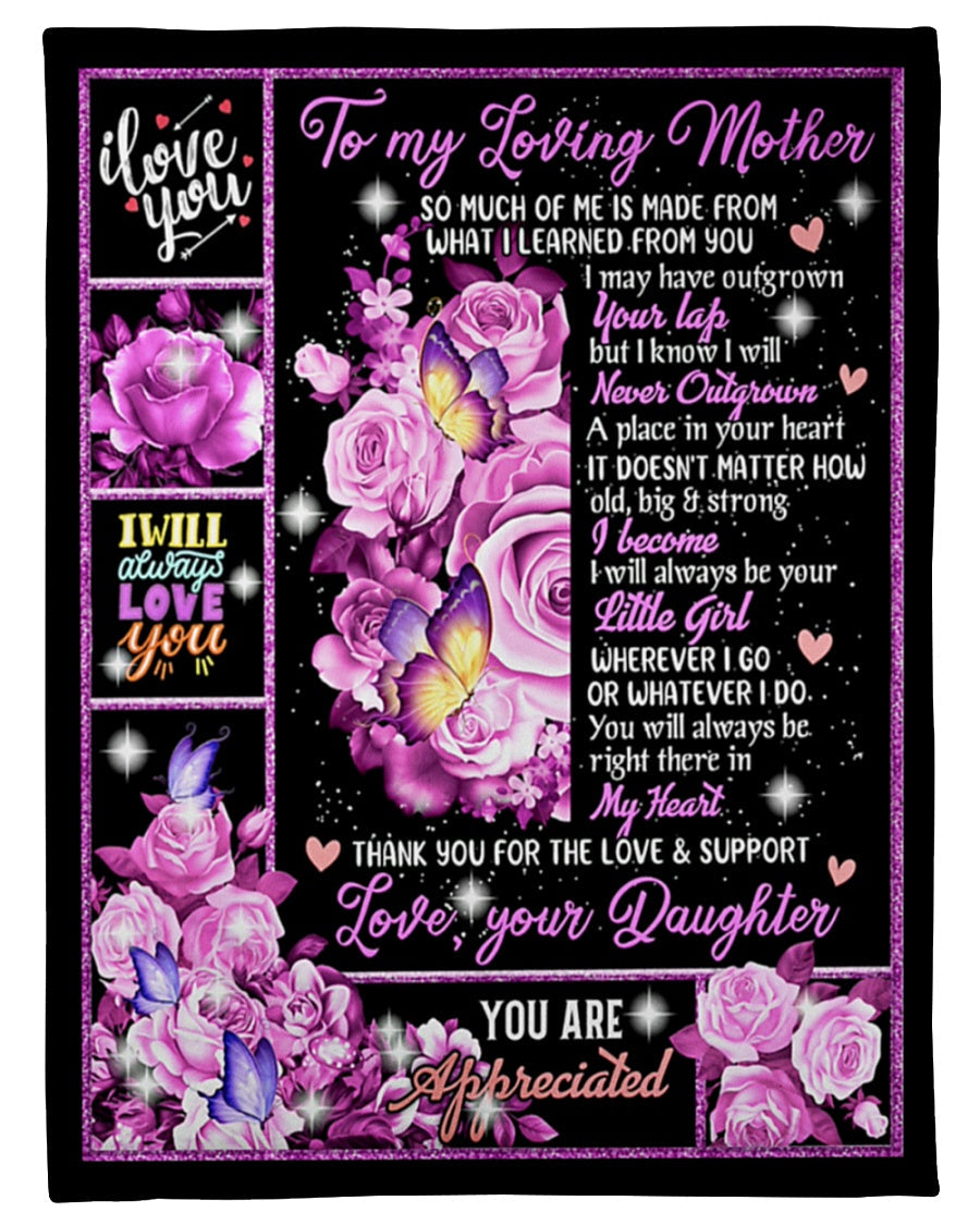 PresentsPrints, Gift For My Loving Mother - Fleece Blanket