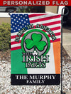 PresentsPrints, Made In America With Irish Parts Personalized Garden Flag 12&quot; x 18&quot;(Twin Sides)
