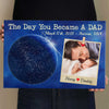 PresentsPrints, The Day You Became A Dad, Custom Star Map, Personalized Photo And Text Canvas Wall Art