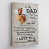 PresentsPrints, To My Dad, I Love You And I&#39;ll Always Be With You, Custom Photo Canvas Wall Art