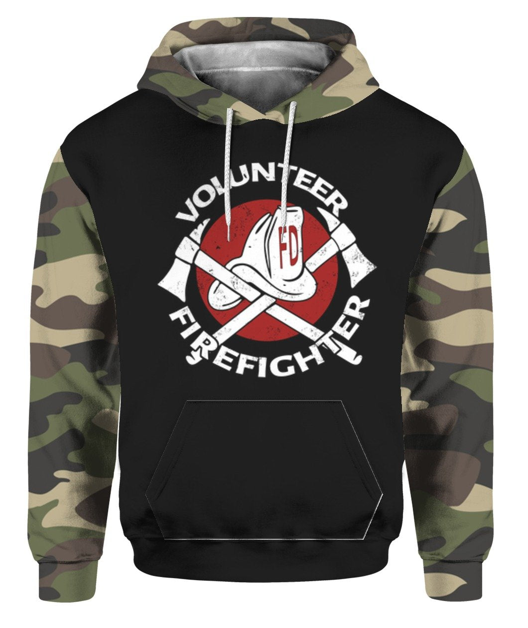PresentsPrints, Camouflage Volunteer Firefighter Sweatshirts Hoodies
